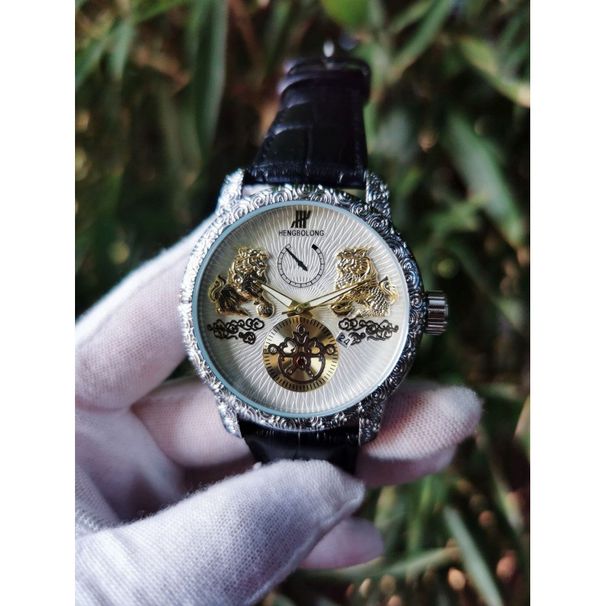 Orologio da uomo di alta gamma con quadrante grande e meccanismo Double Kirin Tourbillon_voghion.com