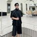 Summer High-End Cool Casual Sports Suit For Men Korean Style Loose Half-Zip T-Shirt Niche Shorts Two-Piece Set_voghion.com