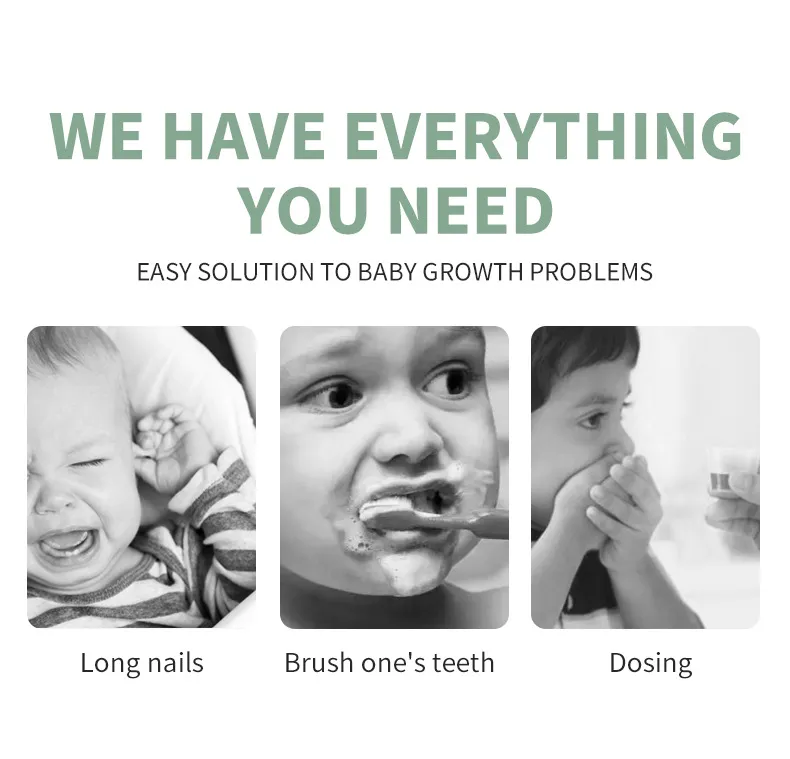 Karsti pārdodu 10 kopšanas un mazgāšanas ķemmes suku komplektu, mazuļu nagu griezēju komplektu_voghion.com