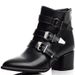 Belt Buckle Motorcycle Pointed Toe Plus Size Women's High Heel Ankle Boots Trendy 6-62_voghion.com