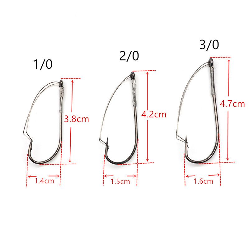 New Low Fish Mouth Guard Single Lure Anti-Hook Bottom Grass Tied Steel Wire Soft Worm Barbed Long Handle Fishing Hook_voghion.com