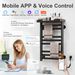 SIOYIE Heated Towel Rack With Shelf And Wi-Fi App Control, 8 Bars Electric Wall Mounted Towel Warmer With Timer & Adjustable Temperature, Low Carbon Steel, Plug-in/Hardwired, Matte Black_voghion.com