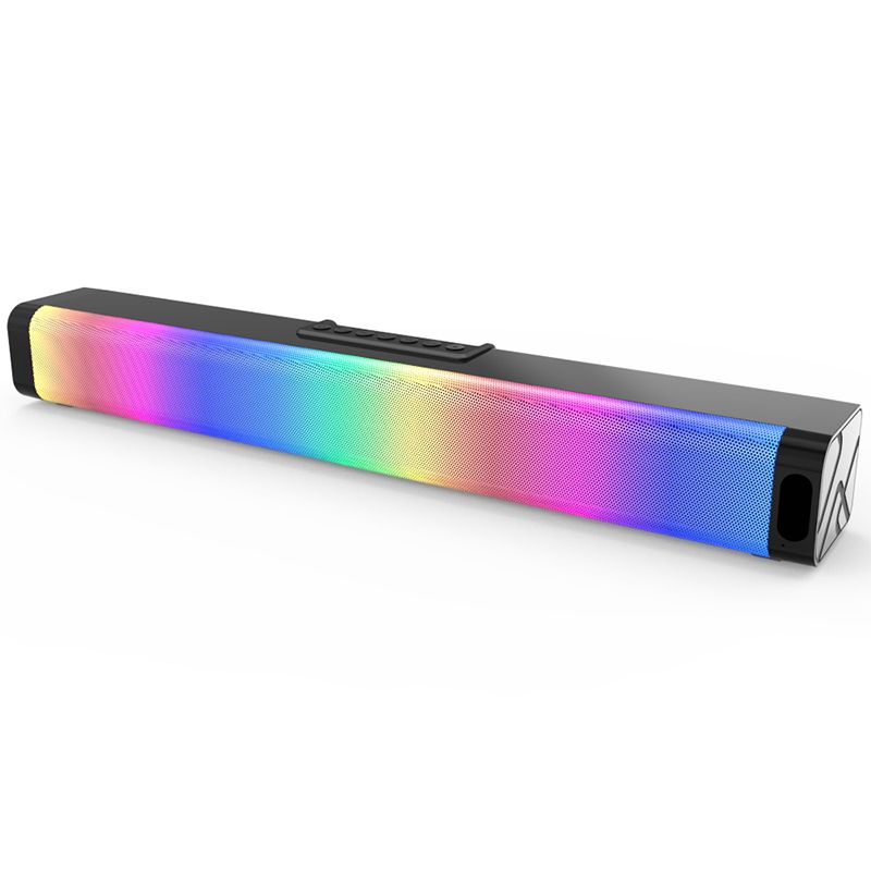 Barra de sonido inalámbrica Bluetooth Altavoz RGB Altavoz de sonido de gran potencia Subwoofer estéreo envolvente inalámbrico con cable Cine en casa_voghion.com