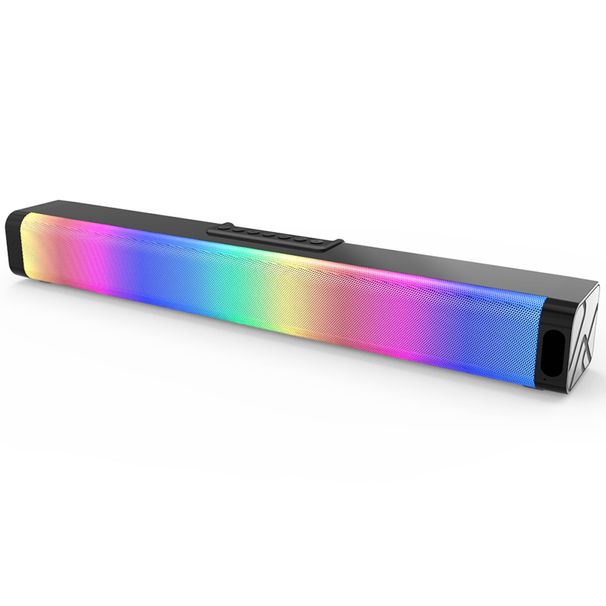 Barra de sonido inalámbrica Bluetooth Altavoz RGB Altavoz de sonido de gran potencia Subwoofer estéreo envolvente inalámbrico con cable Cine en casa_voghion.com