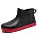 Style coréen mode bottes de pluie basses hommes été Tube court cuisine travail chaussures imperméables en caoutchouc antidérapant couvre-chaussures_voghion.com