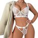 Set intimo sexy ultra sottile Perizoma in rete trasparente Reggiseno sexy seducente Reggiseno sexy trasparente di grandi dimensioni_voghion.com