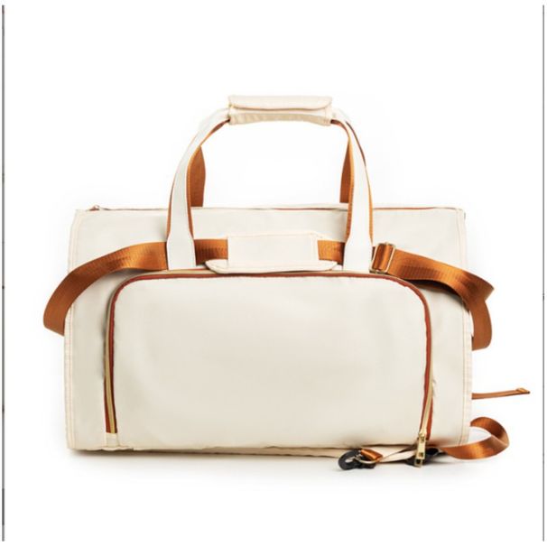 Konvertibel reiseveske, slitesterk, sammenleggbar, oppbevaring, hengelomme, crossbody, roterbar ryggsekk, avtakbar_voghion.com