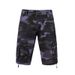 Man's clothing Men's cargo shorts multi-pocket capri pants men's camo medium quarter straight pants_voghion.com