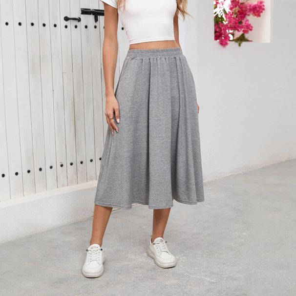 2025 Egyszínű, lezser, ingázós, laza, U-nyakú, tank top, elegáns ruha_voghion.com