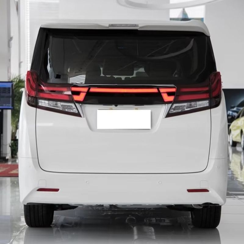 For 2015-2018 Toyota Alphard LED Through Taillight Modified Brake High Bright/Flowing Turn Signal/Daytime Running Lights Tail Lamp_voghion.com