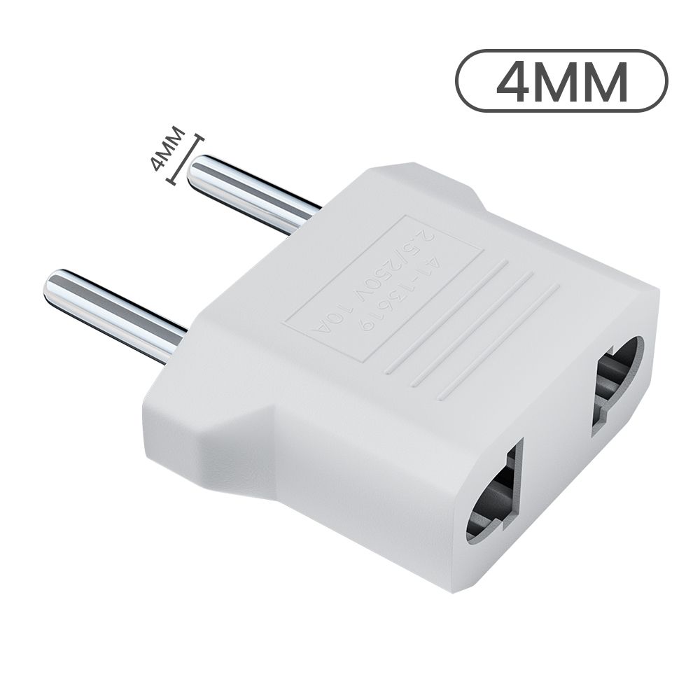 1-20pcs US To EU Converter 4mm/4.8mm Electrical Socket Plugs Adapters American China KR To European Plug Adapter_voghion.com
