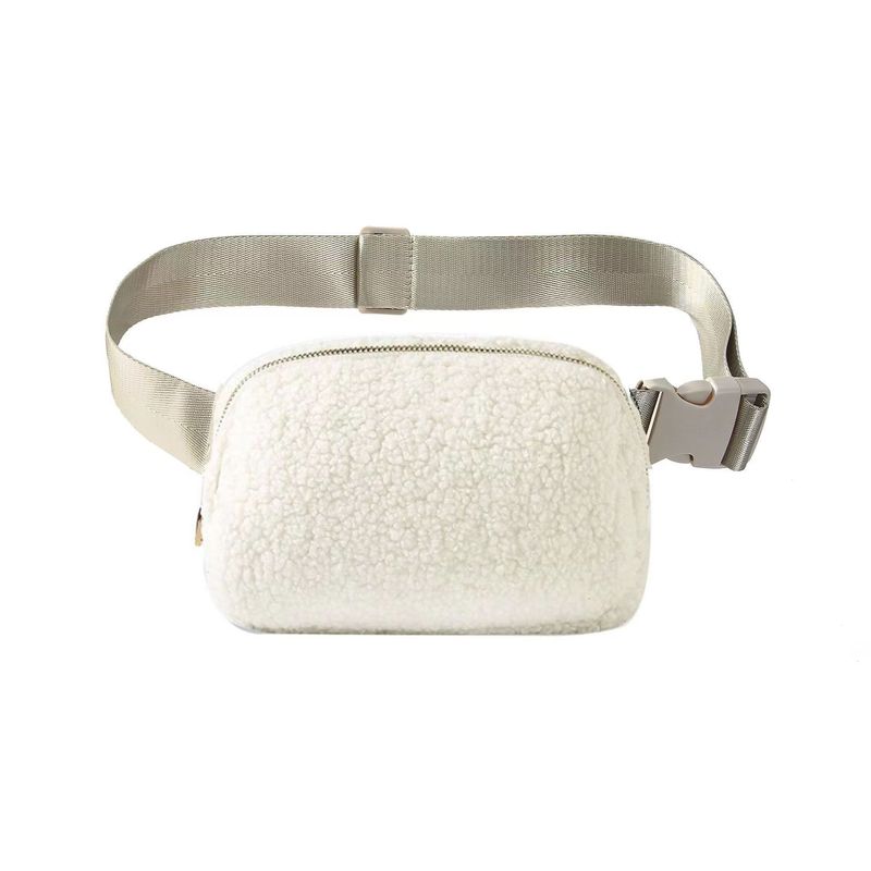 Fleece Fanny Pack Sports Breast Bag Crossbody Bag Outdoor Sports Bag Unisex_voghion.com