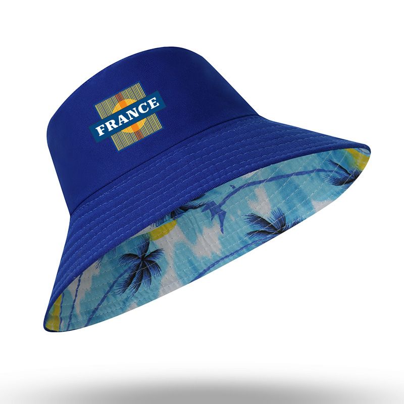 Hot Sale AANGEPASTE TEKST bob FRANKRIJK Omkeerbare emmerhoeden Mannen Vrouwen Buiten Vissersmutsen Strandvisserijmeisje Jongen Chapeau Panamahoed_voghion.com