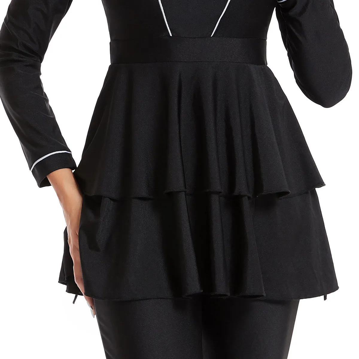 Muslim Swimwear Swimsuit Conservative Swimsuit Dress-style Sunscreen Hot Spring_voghion.com