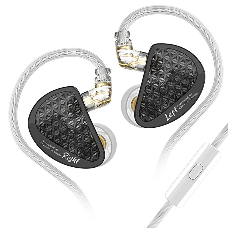 Fidelity KZ-AS16 Pro High 3.5mm Chiamata Auricolare Ergonomico Cablato HD-compatibile Auricolare da Gioco con Armatura Bilanciata per_voghion.com