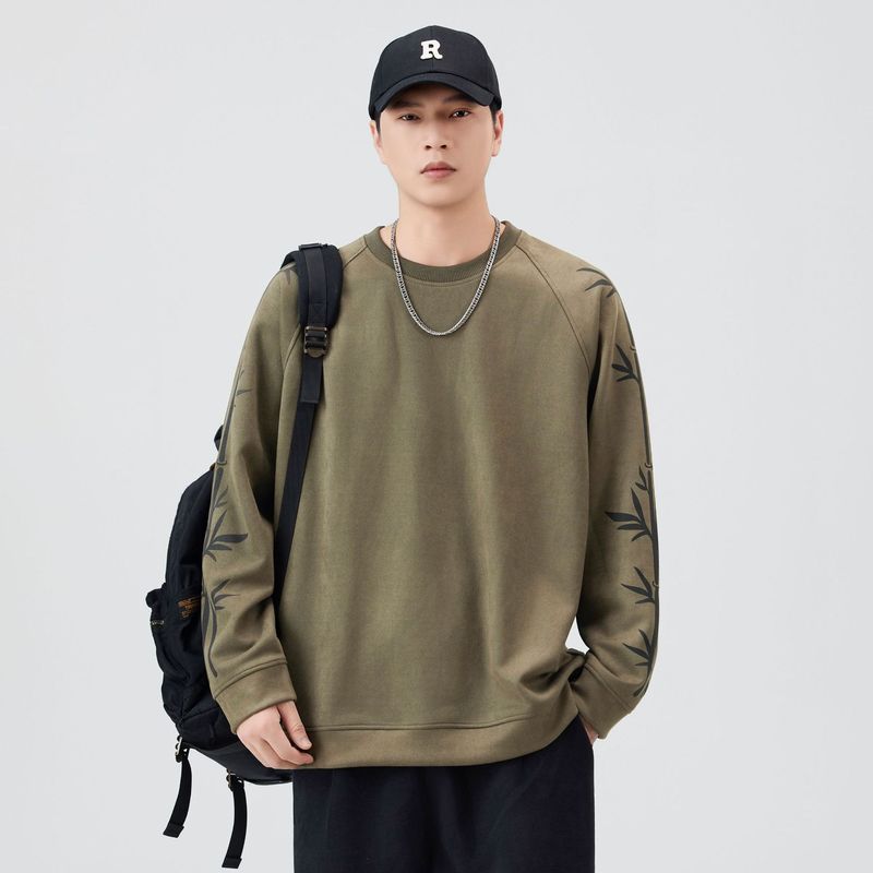 Rundhals-Pullover-Sweatshirt für Herren 2025 Frühling und Herbst Neu Bedrucktes Trendy Vielseitiges Paar-Top_voghion.com
