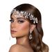 Bridal Necklace Headdress Handmade Rhinestone Wedding Dress Hair Accessories Styling Soft Headband Hairband Pendant_voghion.com