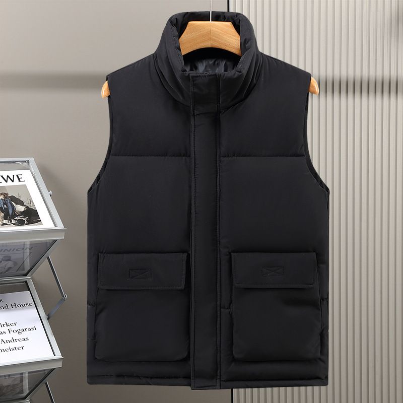 Autumn and winter down cotton vests for men and women with printed logo team work clothes vests advertising workwear vests for men wholesale_voghion.com