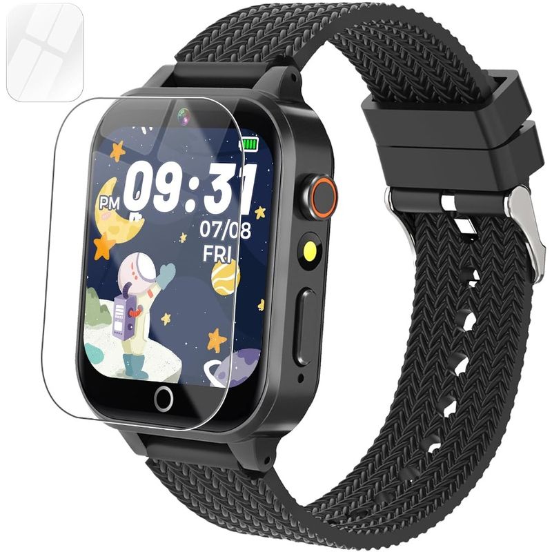 Smart Watch With 2 Screen Protectors 1.5'' Touch Screen 26 Games Audiobook Learn Card HD Camera Video Pedometer Alarm Clock Edu_voghion.com