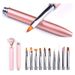 1 Set With 10 Replaced Head Nail Art Brush Metal Crystal Flower Drawing Painting Liner Acrylic Pen Nails Manicure Tool_voghion.com