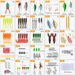 311 Pieces Lure Minnow Soft Bait Mustache Man Spinner Fishing Gear Set_voghion.com
