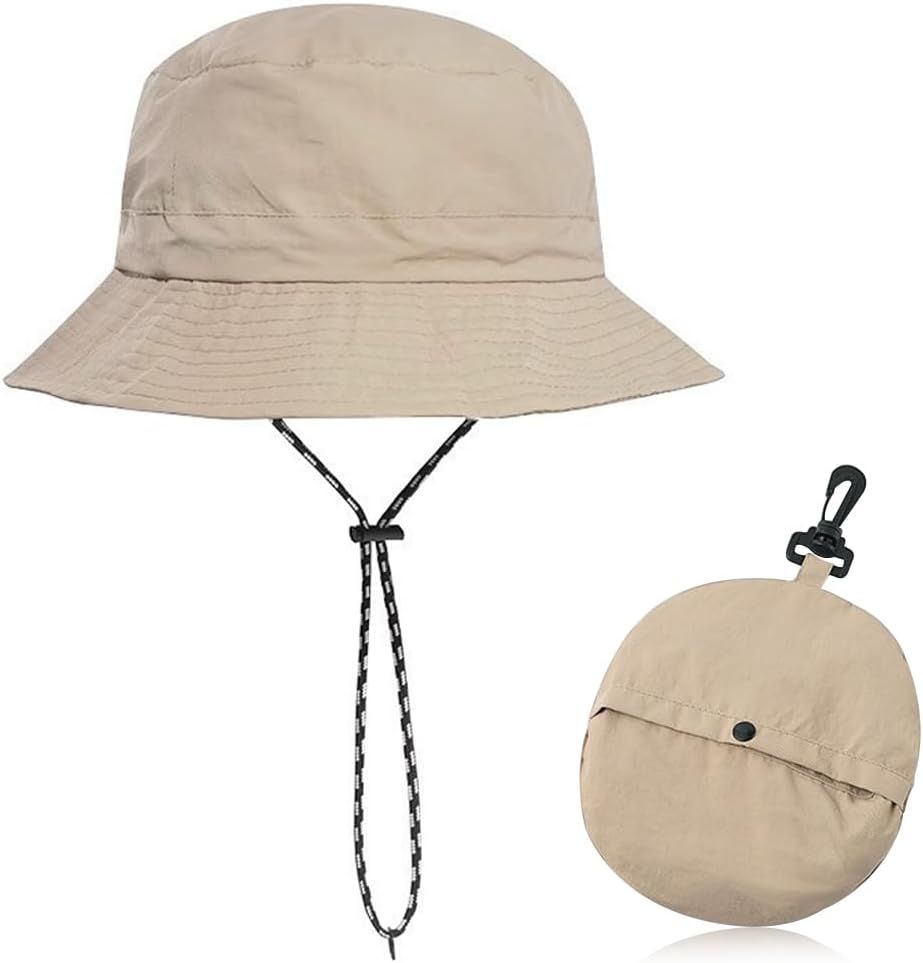 Wandern Angeln Schnell Trocknend Packbar Hut, UV Schutz, Faltbare Safari Hut Männer Und Frauen, Outdoor Sonnenschutz Für_voghion.com