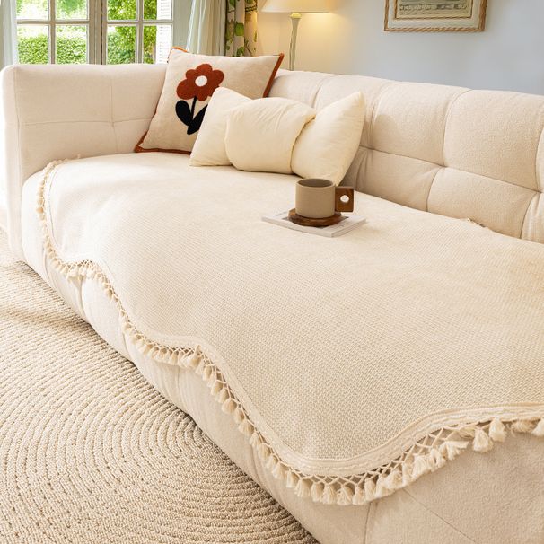 Fodera per cuscino per divano con nappe incrociate in ciniglia – Cuscino decorativo antiscivolo in stile bohémien francese per divani componibili (diverse misure e colori)_voghion.com