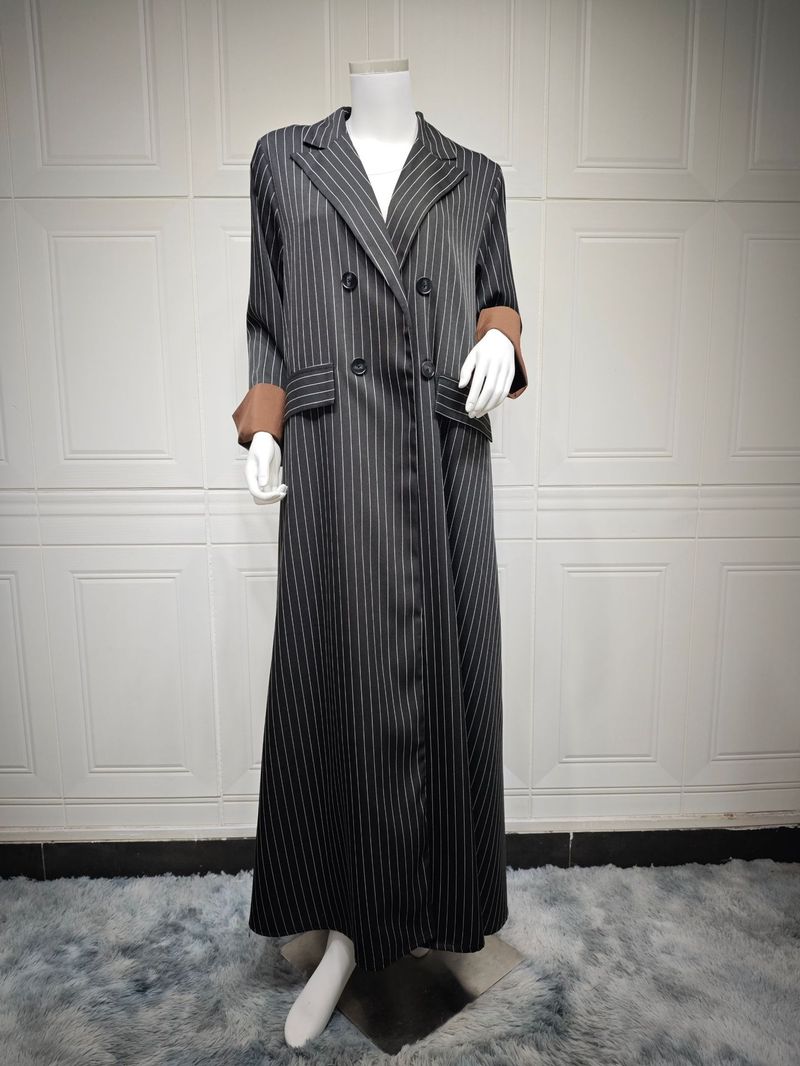 Damenbekleidung Elegante lange Rock Pendlerjacke_voghion.com