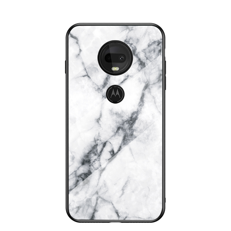 Marmorglashülle für Motorola G7 G8 Play Plus Telefonabdeckung aus gehärtetem Glas für Moto G8 G7 Power One_voghion.com