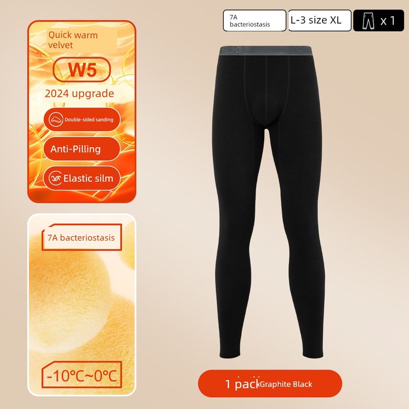 Zuoyin Herren Pure Frühlings- und Herbstkompressionsunterwäsche für Herren, verdickt, nahtlos, komplett aus Baumwolle, einfache, dünne lange Unterhose, warmhaltend_voghion.com
