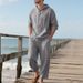 Herren-Set aus Leinen mit Kapuze und langer Hose – Lockere Passform, atmungsaktives Gewebe, lässige Strandkleidung für Frühling und Sommer_voghion.com