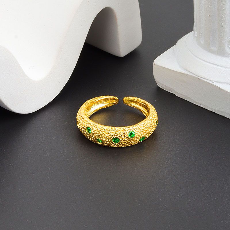 Stempel VENUS Sier Kleur Onregelmatige Kristallen Ring Voor Vrouwen Meisje Vloeibare Lava Frosted Textuur Jewerly Gift Dro_voghion.com