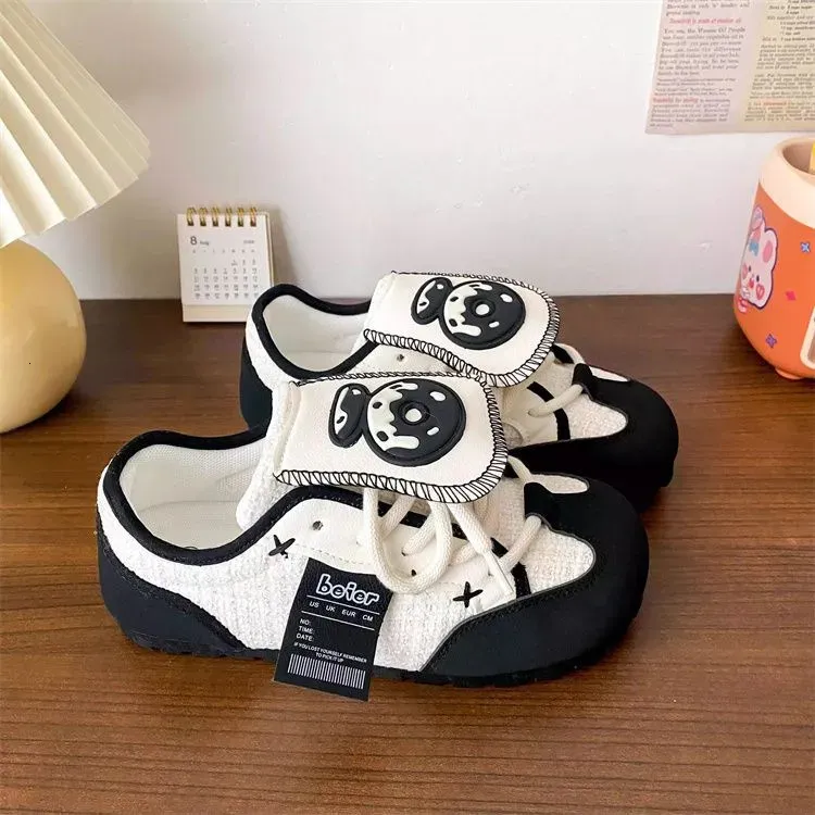 Summer Milk Yellow Puff For Girls Cute Breathable Flat Bottom German Training 2024 New White Shoes With Height Less Than_voghion.com