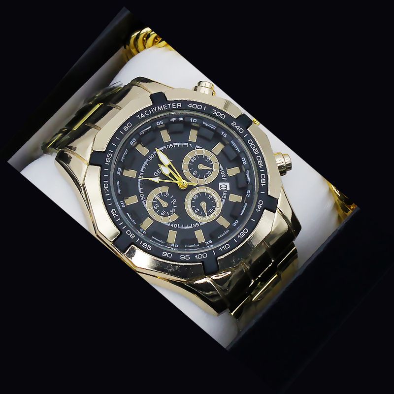 Wriswatch Herrenuhr im neuen Stil, Herrenmode, drei Augendekoration, Herrenuhr, Business-Kalender, Stahlgürtel, Quarzuhr_voghion.com