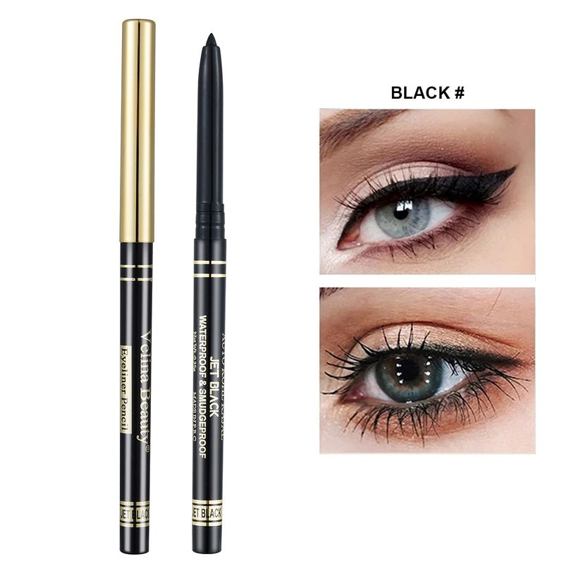 Black And White Smooth Color Waterproof Oil-Proof Smudge-Proof Long-Lasting Precise Eyeliner Gel Aegyo-sal Pen_voghion.com