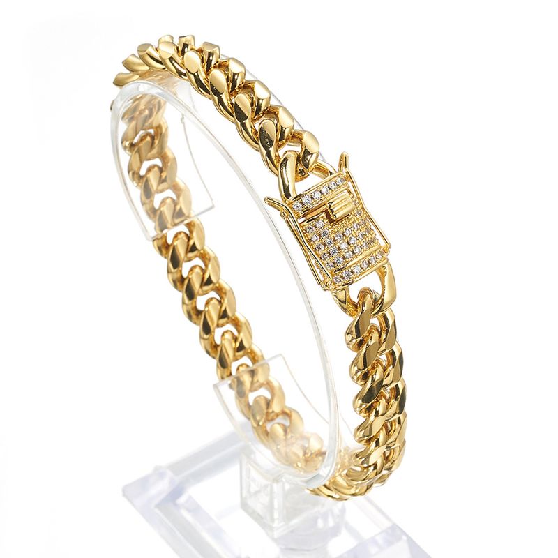 Men's Jewelry Punk Encrypted Miami Titanium Steel Bracelet_voghion.com