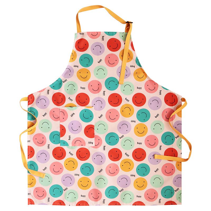 Moderne, wasserdichte Polyesterschürze – Blumen- und Natur-inspirierte Drucke, verstellbare Bänder zum Kochen, Backen, Gärtnern_voghion.com