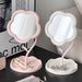 INS Flower Creative Dormitory Bedroom Desktop High-Value Storage Makeup Cute Girls Dressing Mirror_voghion.com