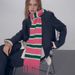 Handmade Beard Fringed Knitted Striped Wool Blended Scarf Women's Autumn and Winter Warm Wool Small Scarf_voghion.com