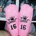 Unisex Pink dispensing socks sweet not my problem anymore_voghion.com