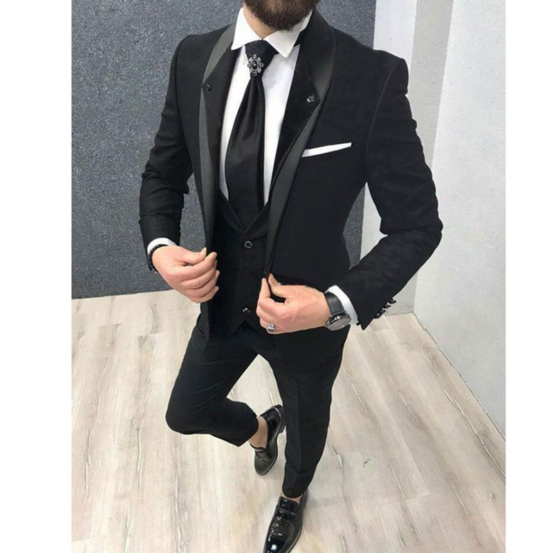 Men's suit Suit for men bridegroom best man suit three-piece_voghion.com