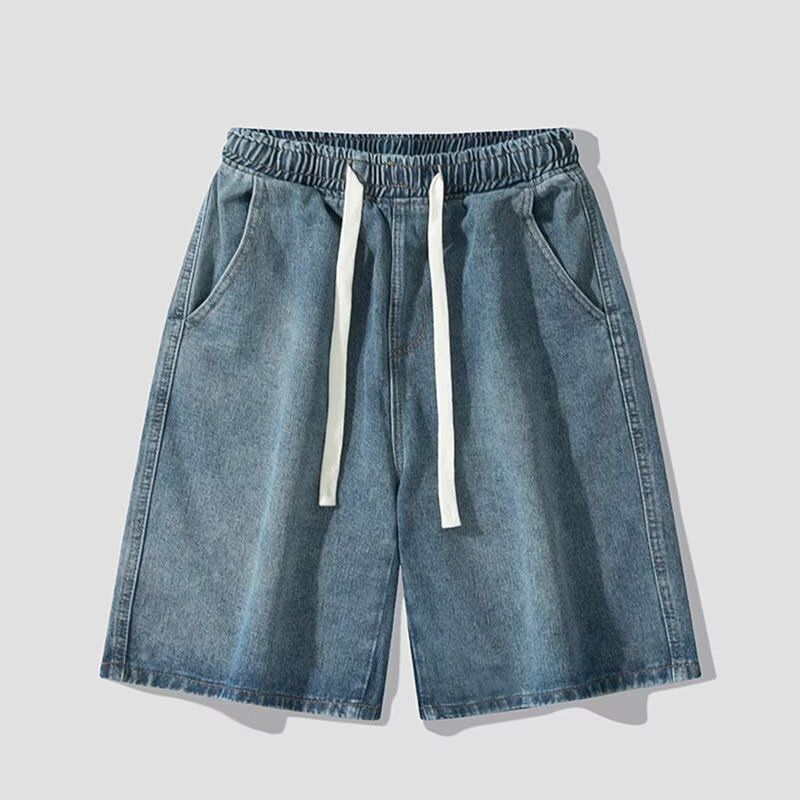 Men's Clothing Denim Shorts Men Summer Thin Mid Length Pants Trendy American Men's Trendy Brand Boys Pants Men's Casual Shorts_voghion.com