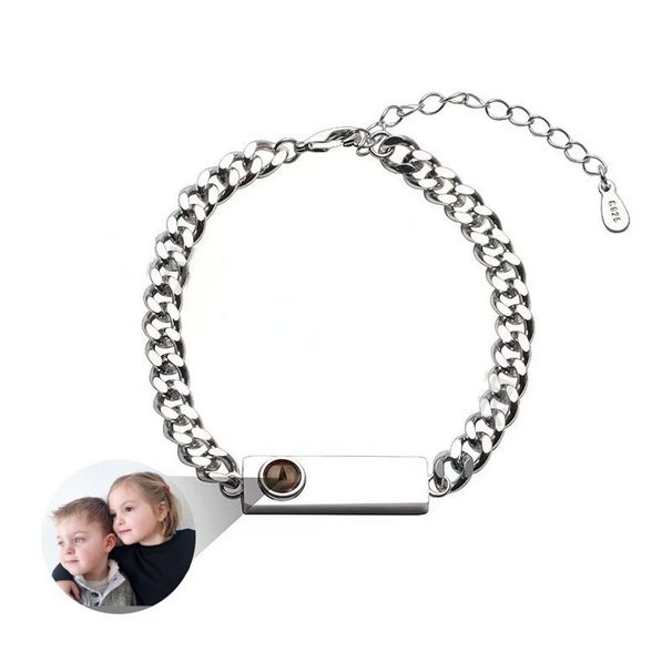 Nuovi braccialetti di coppia in acciaio inossidabile con incisione "Ti amo" in 100 lingue, gioielli con proiezione fotografica personalizzata_voghion.com