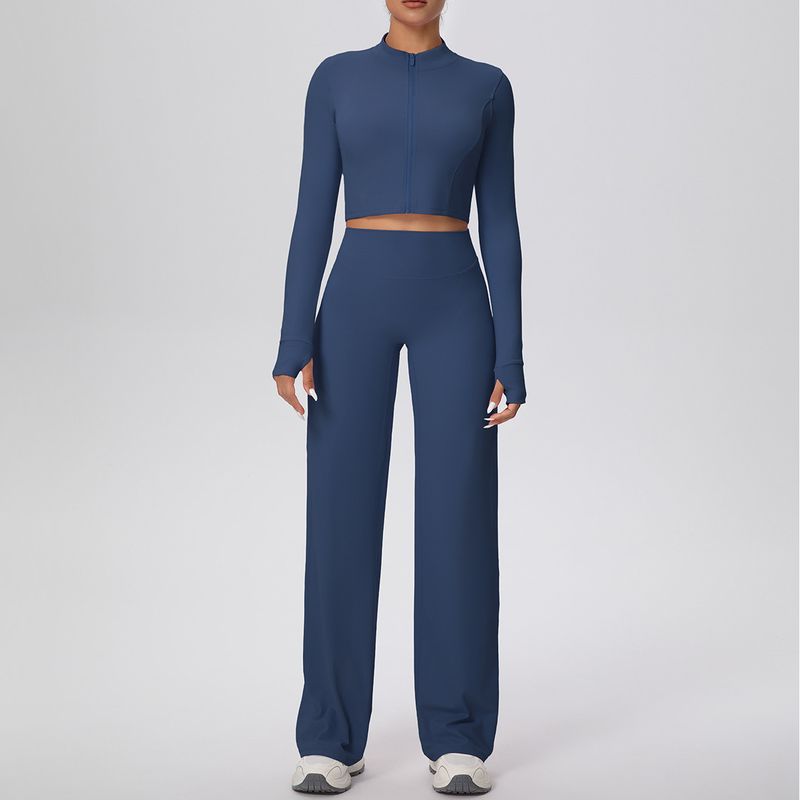 ​​Women's High-Waisted Cloud-Touch Zip-Up Activewear Set – Quick-Dry Yoga & Running Outfit (S-XL, Slim Fit, 80% Nylon, 20% Spandex)​​_voghion.com