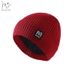Autumn Winter Knitted Outdoor Sports Warm Head Wrap With Fleece Lined Cuffed Brim Solid Color Simple Letter Hat_voghion.com