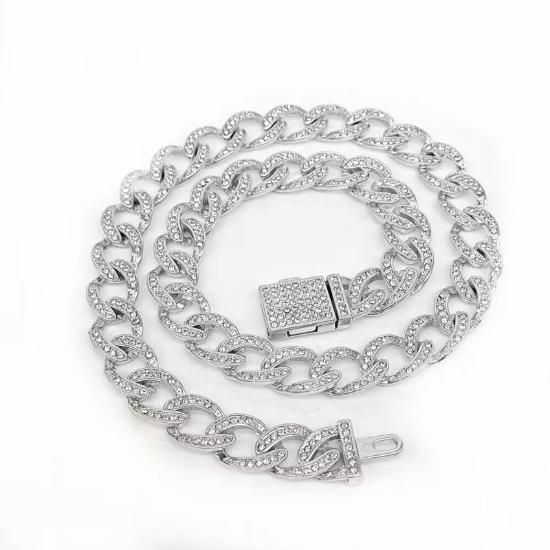 Collana da uomo in argento sterling 24 pollici con catena cubana K spessa VVS Moissanite da 12 mm, per matrimoni, feste hip hop ghiacciate_voghion.com