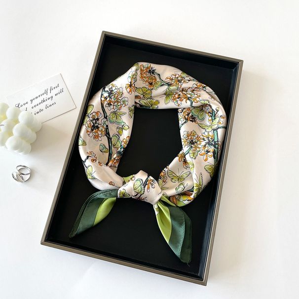 Simulazione di seta stampa digitale nastro quadrato sciarpa lunga intrecciata piccolo lotto_voghion.com