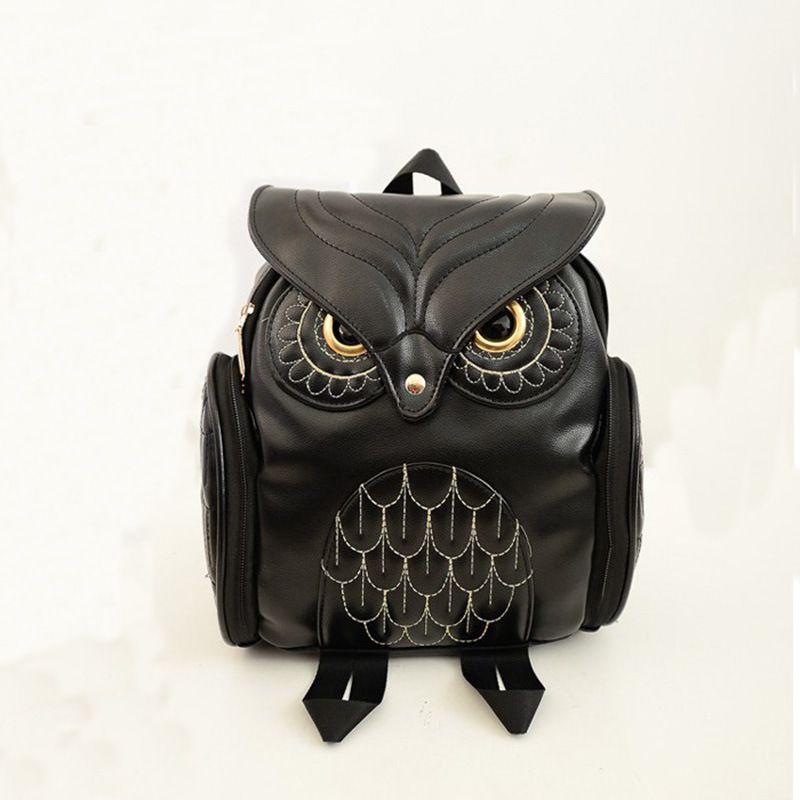 Eule Rucksack Weibliche 2023 Neue PU Persönlichkeit Kleinen Rucksack Koreanische Trendy Reisetasche Student Schule Tasche Weibliche_voghion.com