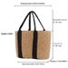 New European and American Style Simple Paper Woven Bag Hand Woven Large Capacity Single Shoulder Hand-held Dual-use Women's Bag_voghion.com
