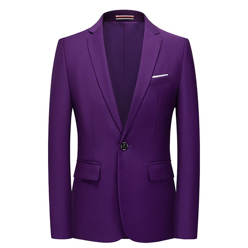 CT 2025 Casual Single Red Men's Business Formal One-Button Suit_voghion.com